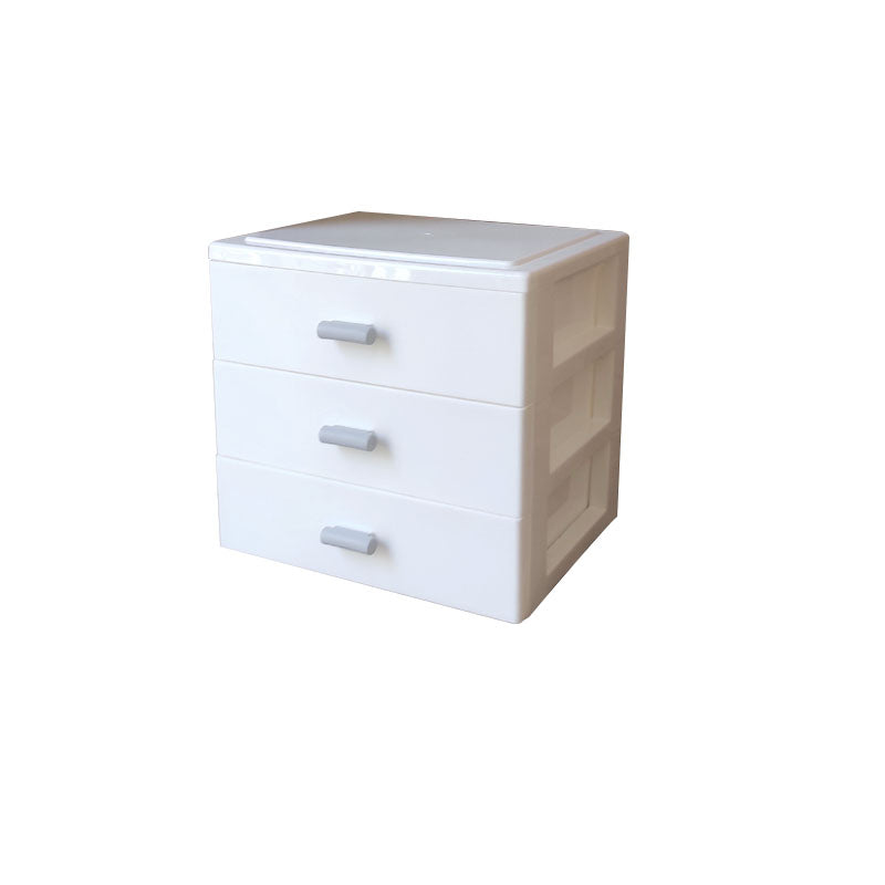 Modern Cabinet Solid Color Plastic Filing Cabinet for Home Office White 3 Clearhalo 'Filing Cabinets' 'filling_cabinets' 'furn' 'furn_filling_cabinets' 'Furniture' 'Office Furniture' 7033563