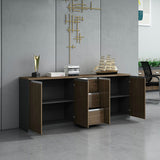 Archivo de madera de archivos laterales de estilo nórdico con almacenamiento de bloqueo