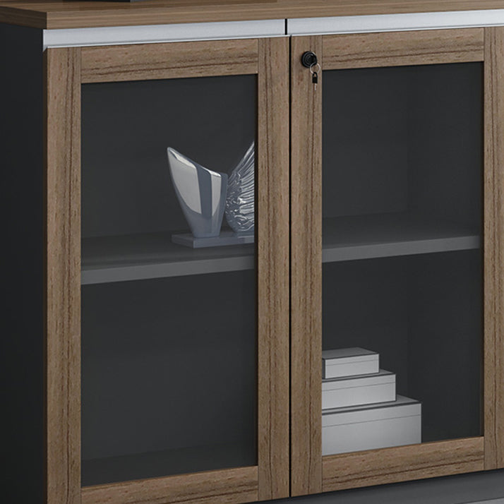 Archivo de madera de archivos laterales de estilo nórdico con almacenamiento de bloqueo