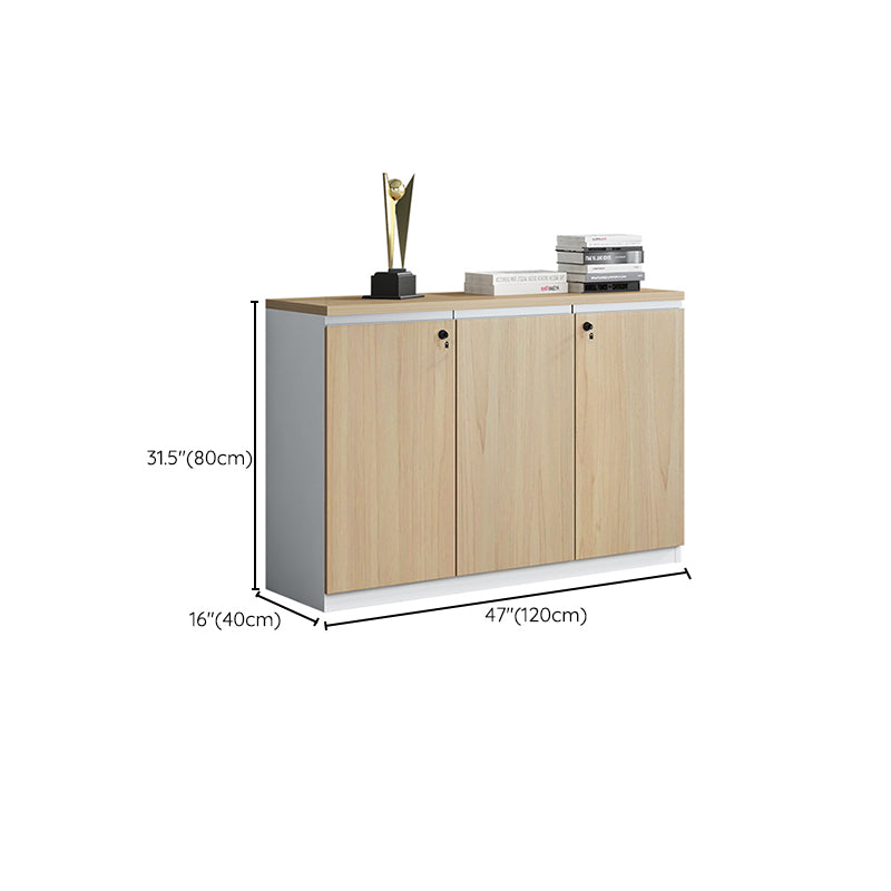 Archivo de madera de archivos laterales de estilo nórdico con almacenamiento de bloqueo