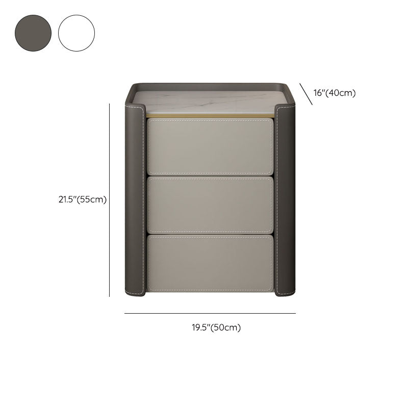 Modernismo di stoccaggio del tavolo 3 cassetti in pietra/comodino da letto in legno per casa