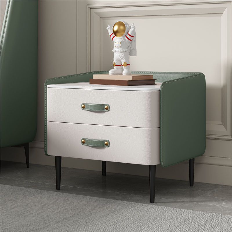 Modernisme 2 laden nachttafel gouden/zwarte benen bed nachtkastje voor slaapkamer