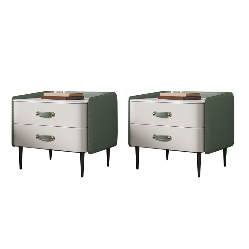 Modernisme 2 laden nachttafel gouden/zwarte benen bed nachtkastje voor slaapkamer