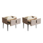 Contemporary Night Table Storage Accent Table Nightstand with 1 Drawer Apricot 2 Piece Set Clearhalo 'Bedroom Furniture' 'furn' 'furn_night_stand' 'Furniture' 'night_stand' 'Nightstands' 7034512