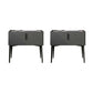 Contemporary Night Table Storage Accent Table Nightstand with 1 Drawer Dark Gray 2 Piece Set Clearhalo 'Bedroom Furniture' 'furn' 'furn_night_stand' 'Furniture' 'night_stand' 'Nightstands' 7034517