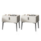 Contemporary Night Table Storage Accent Table Nightstand with 1 Drawer White 2 Piece Set Clearhalo 'Bedroom Furniture' 'furn' 'furn_night_stand' 'Furniture' 'night_stand' 'Nightstands' 7034523
