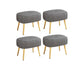 Solid Color Leather Standard Stool Modern Style Simple Household Rectangular Stool Houndstooth pattern 4 Piece Set Clearhalo 'furn' 'furn_ottomans_poufs' 'Furniture' 'Living Room Furniture' 'Ottomans & Poufs' 'ottomans_poufs' 7034592