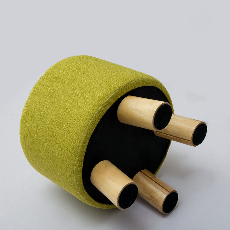 Cotton Standard Stool Modern Style Simple Household Round Stool Clearhalo 'furn' 'furn_ottomans_poufs' 'Furniture' 'Living Room Furniture' 'Ottomans & Poufs' 'ottomans_poufs' 7034597