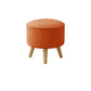 Solid Color Flannel Standard Stool Modern Style Simple Household Round Stool Orange 1 Piece Clearhalo 'furn' 'furn_ottomans_poufs' 'Furniture' 'Living Room Furniture' 'Ottomans & Poufs' 'ottomans_poufs' 7034639