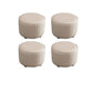 Leather Standard Stool Modern Style Simple Household Round Footstool Off-White 4 Piece Set Clearhalo 'furn' 'furn_ottomans_poufs' 'Furniture' 'Living Room Furniture' 'Ottomans & Poufs' 'ottomans_poufs' 7034706