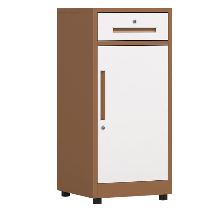 Industrial Steel Cabinet Locking Drawers and Storage Filing Cabinet White-Brown 1 Clearhalo 'Filing Cabinets' 'filling_cabinets' 'furn' 'furn_filling_cabinets' 'Furniture' 'Office Furniture' 7034819