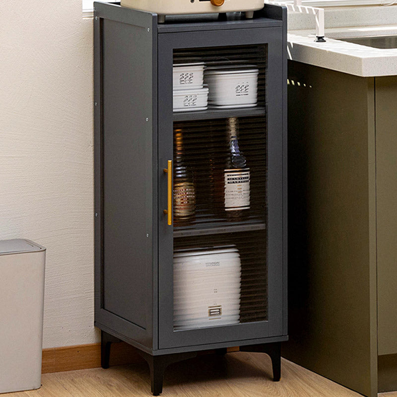 Modern Style Dining Server Acrylic Doors Dining Server in Gray Clearhalo 'buffet_sideboard' 'Buffets & Sideboards' 'furn' 'furn_buffet_sideboard' 'Furniture' 'Kitchen & Dining Furniture' 7034863