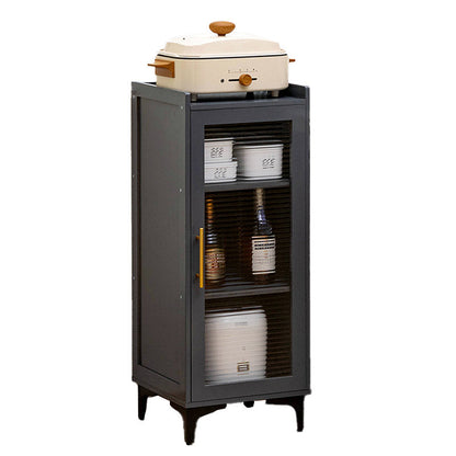 Modern Style Dining Server Acrylic Doors Dining Server in Gray 14"L x 13"W x 35"H Clearhalo 'buffet_sideboard' 'Buffets & Sideboards' 'furn' 'furn_buffet_sideboard' 'Furniture' 'Kitchen & Dining Furniture' 7034864