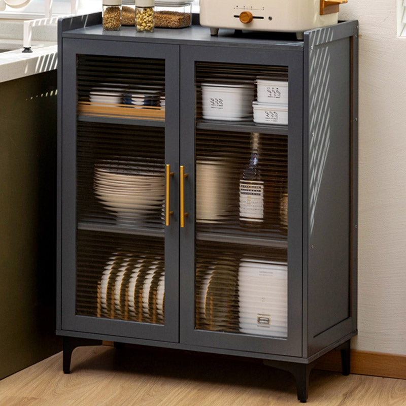 Modern Style Dining Server Acrylic Doors Dining Server in Gray Clearhalo 'buffet_sideboard' 'Buffets & Sideboards' 'furn' 'furn_buffet_sideboard' 'Furniture' 'Kitchen & Dining Furniture' 7034866