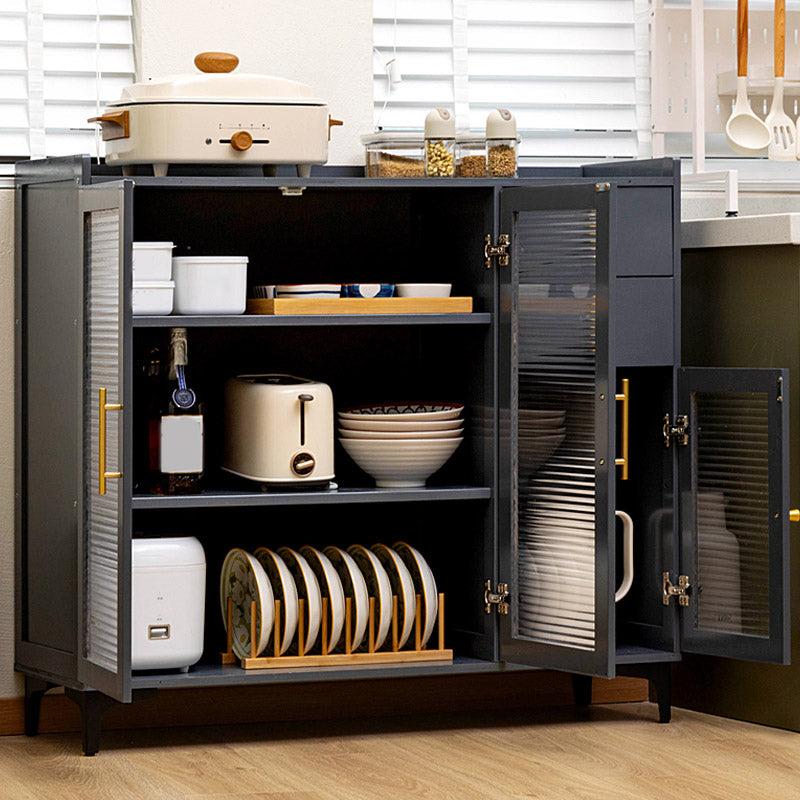 Modern Style Dining Server Acrylic Doors Dining Server in Gray Clearhalo 'buffet_sideboard' 'Buffets & Sideboards' 'furn' 'furn_buffet_sideboard' 'Furniture' 'Kitchen & Dining Furniture' 7034869