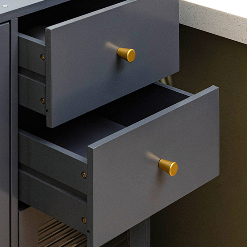 Modern Style Dining Server Acrylic Doors Dining Server in Gray Clearhalo 'buffet_sideboard' 'Buffets & Sideboards' 'furn' 'furn_buffet_sideboard' 'Furniture' 'Kitchen & Dining Furniture' 7034871