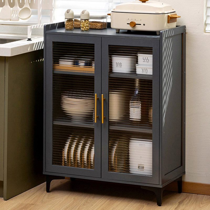 Modern Style Dining Server Acrylic Doors Dining Server in Gray Clearhalo 'buffet_sideboard' 'Buffets & Sideboards' 'furn' 'furn_buffet_sideboard' 'Furniture' 'Kitchen & Dining Furniture' 7034875