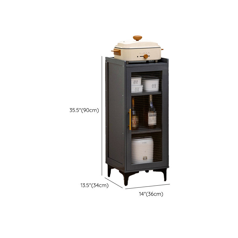 Modern Style Dining Server Acrylic Doors Dining Server in Gray Clearhalo 'buffet_sideboard' 'Buffets & Sideboards' 'furn' 'furn_buffet_sideboard' 'Furniture' 'Kitchen & Dining Furniture' 7034881