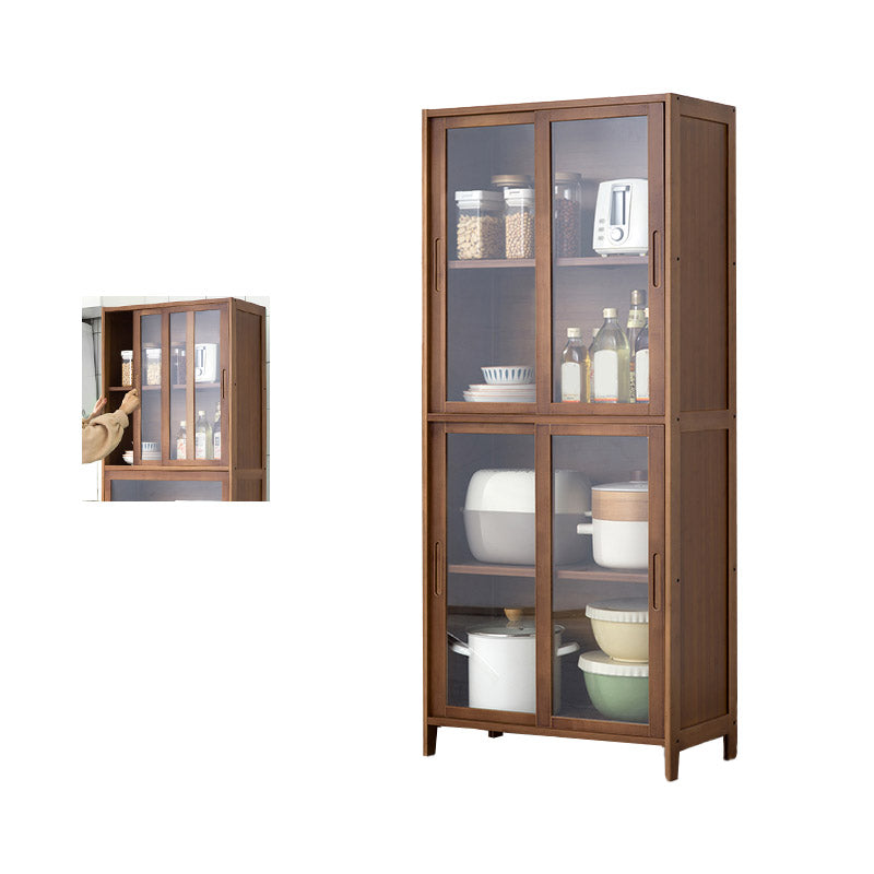 Sideboard di bambù moderno di vetro di vetro per uso della cucina