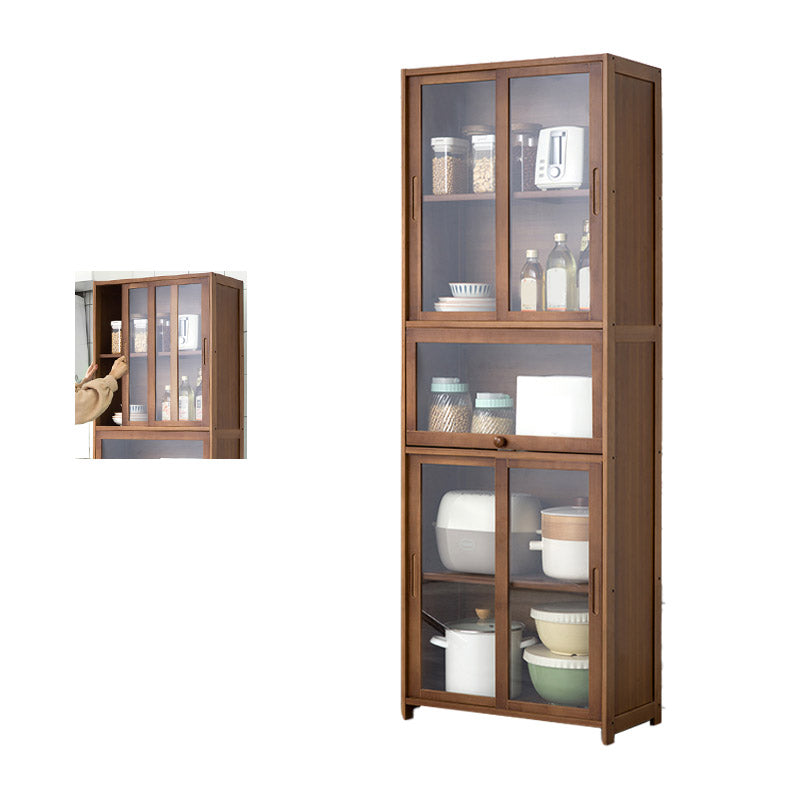 Sideboard di bambù moderno di vetro di vetro per uso della cucina