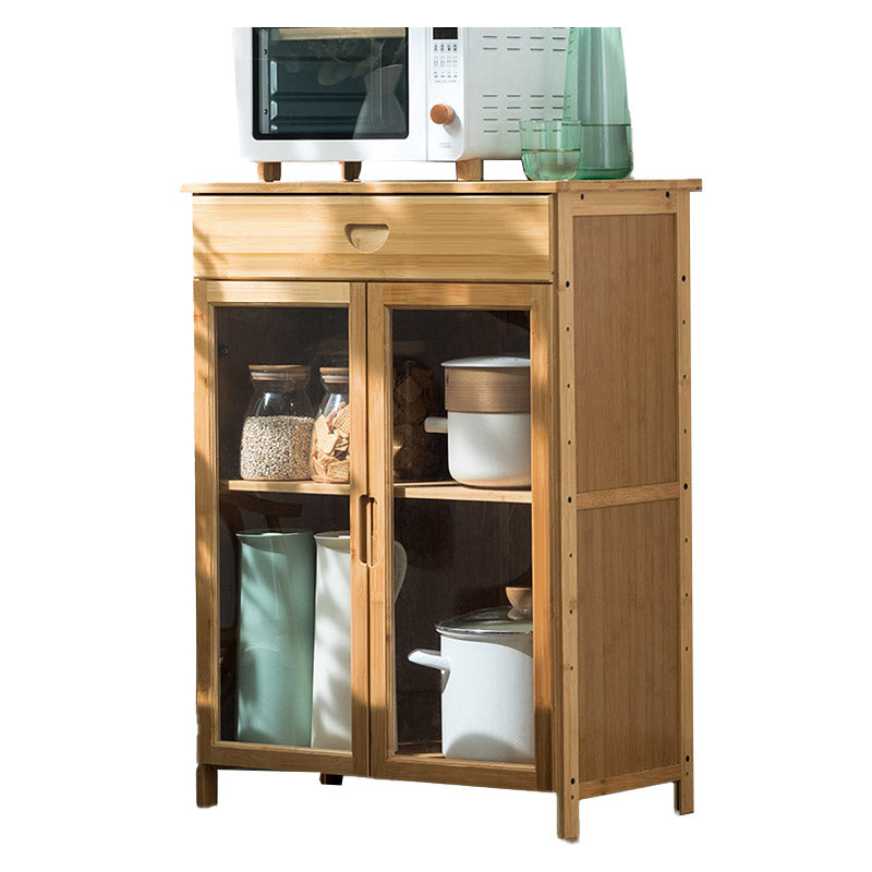 Sideboard di bambù moderno di vetro di vetro per uso della cucina