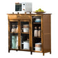 Sideboard di bambù moderno di vetro di vetro per uso della cucina
