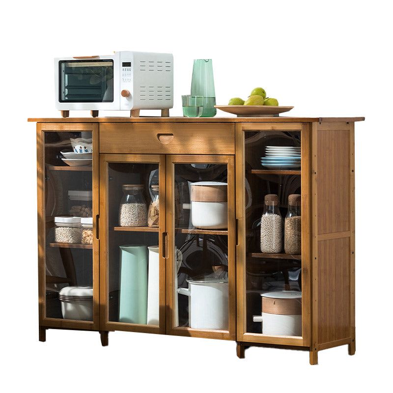 Sideboard di bambù moderno di vetro di vetro per uso della cucina