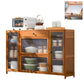 Sideboard di bambù moderno di vetro di vetro per uso della cucina