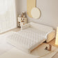 Canapé-lit de futon scandinave futon lit en bois et canapés convertibles en tissu en blanc