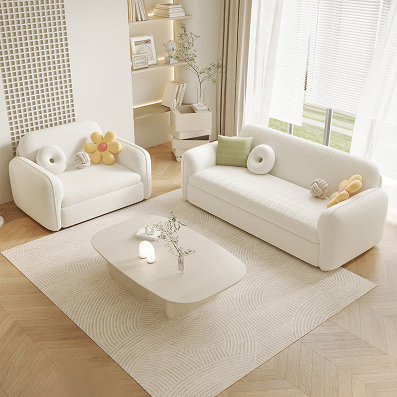 Canapé-lit de futon scandinave futon lit en bois et canapés convertibles en tissu en blanc