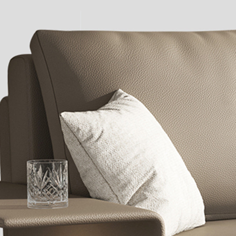 Divano per sonno in pelle grigio cuscinetto posteriore del divano per dormiente futon con archiviazione