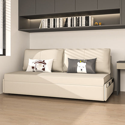 Kussen terug witte slaper bank gebonden lederen Scandinavisch futon bank bed