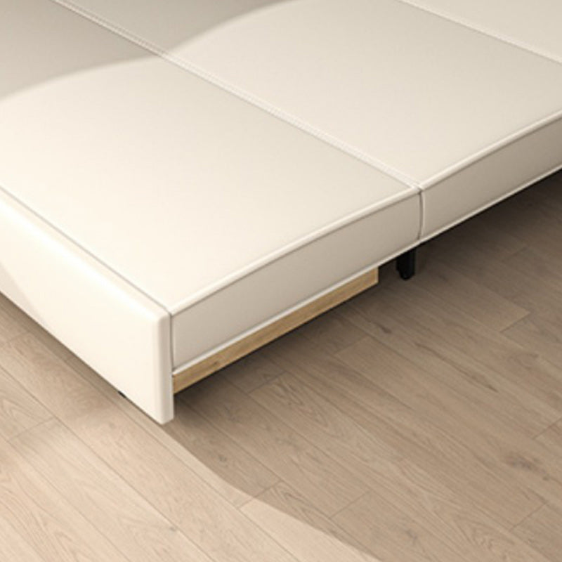 Kussen terug witte slaper bank gebonden lederen Scandinavisch futon bank bed