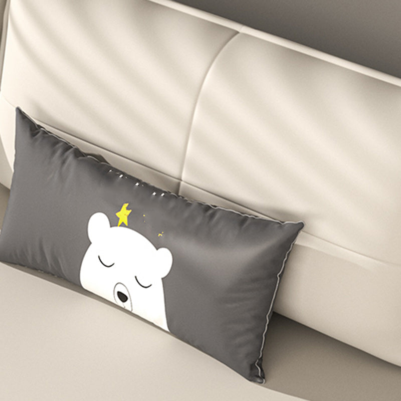 Kussen terug witte slaper bank gebonden lederen Scandinavisch futon bank bed