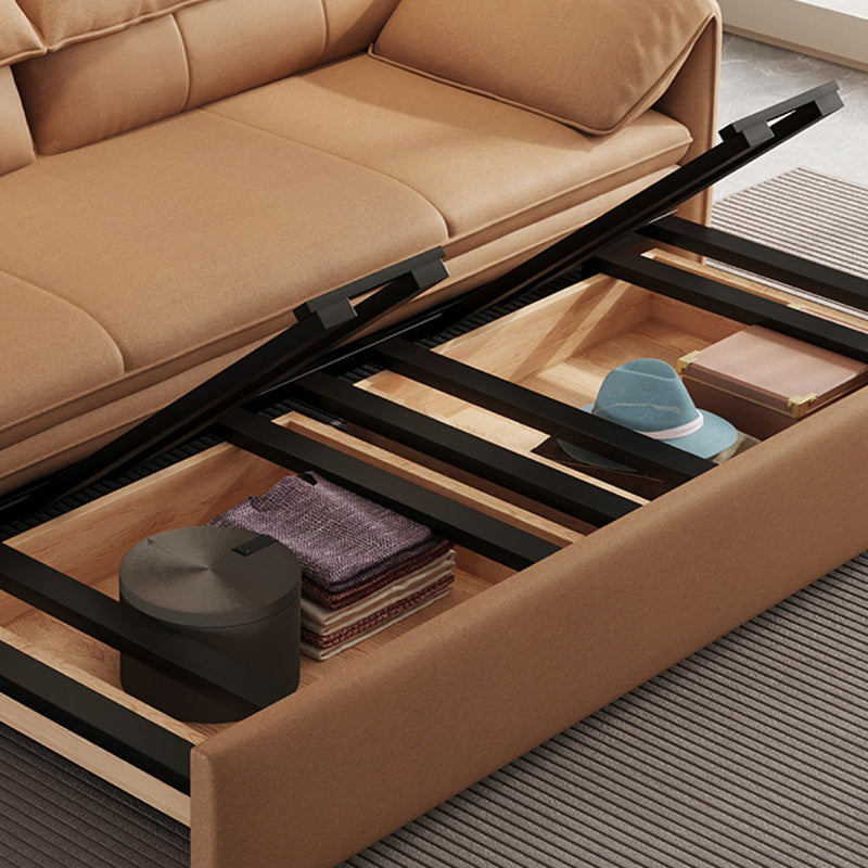 Living Room Futon Sleeper Sofa Bed Modern Style Convertible Sofas with Storage Clearhalo 'furn' 'furn_futons' 'Furniture' 'Futons & Daybeds' 'Futons' 'Living Room Furniture' 7035588