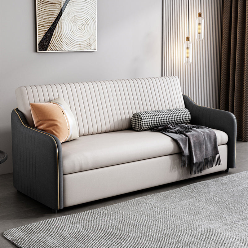 37" Wide Glam Sleeper Sofa Futon Foldable Pillow Included Sleeper Sofa Clearhalo 'furn' 'furn_futons' 'Furniture' 'Futons & Daybeds' 'Futons' 'Living Room Furniture' 7035592