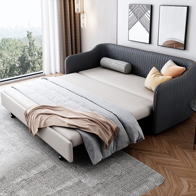 37" Wide Glam Sleeper Sofa Futon Foldable Pillow Included Sleeper Sofa Clearhalo 'furn' 'furn_futons' 'Furniture' 'Futons & Daybeds' 'Futons' 'Living Room Furniture' 7035599