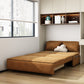 Scandinavian Sofa Bed Storage Sleeper Sofa in Orange Upholstery Clearhalo 'furn' 'furn_futons' 'Furniture' 'Futons & Daybeds' 'Futons' 'Living Room Furniture' 7035656