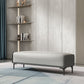 Modern Entryway Bench Cushioned Metal Entryway and Bedroom Bench , 16 inch Wide 69"L x 16"W x 18"H Light Gray Clearhalo 'Benches' 'Chairs & Seating' 'furn' 'furn_benches' 'Furniture' 'Living Room Furniture' 7036085
