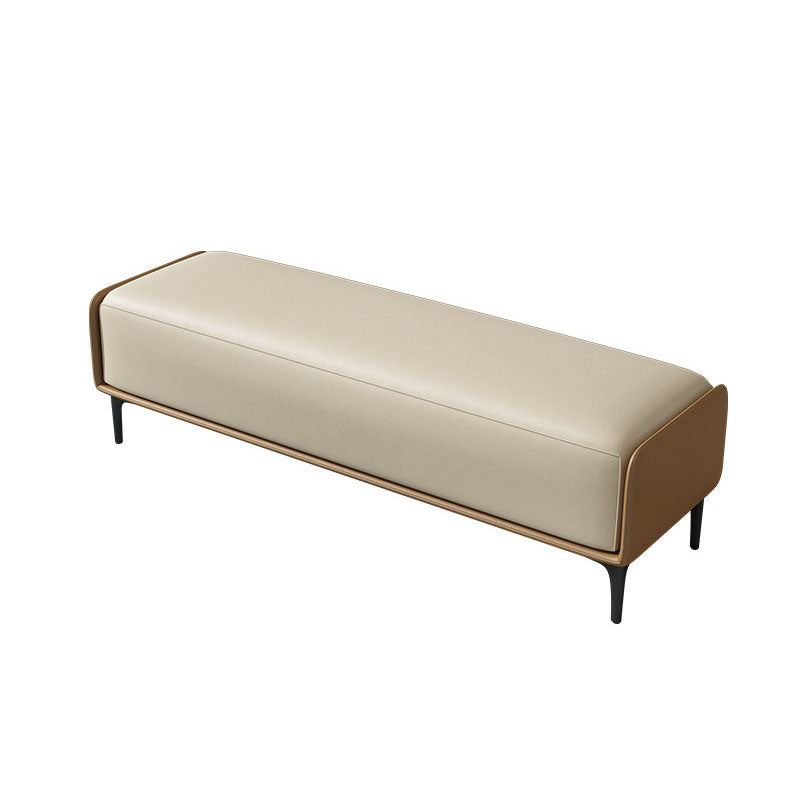 Modern Entryway Bench Cushioned Metal Entryway and Bedroom Bench , 16 inch Wide Clearhalo 'Benches' 'Chairs & Seating' 'furn' 'furn_benches' 'Furniture' 'Living Room Furniture' 7036086