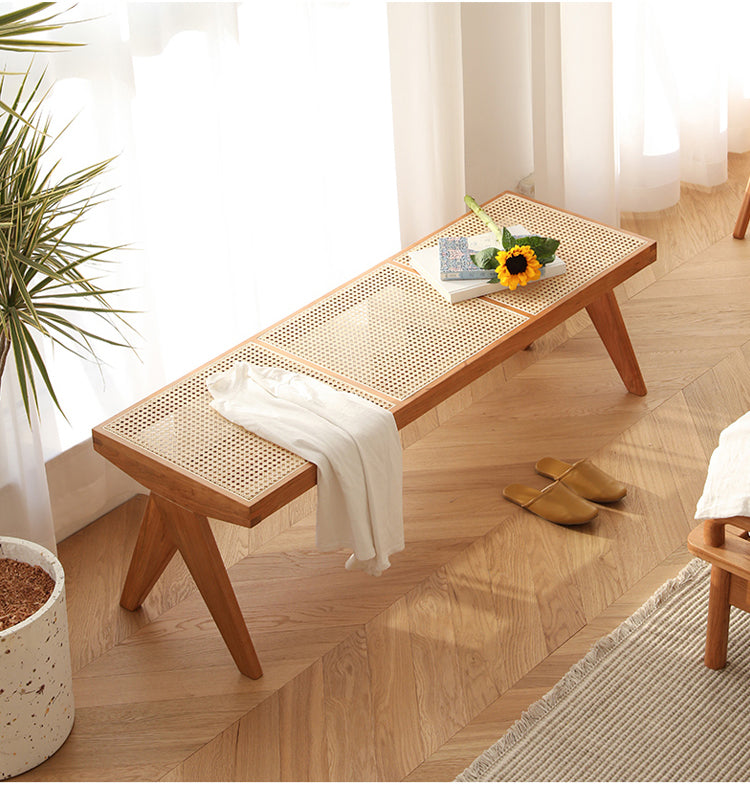 Banco di posti a sedere tropicale Rettangolo di rettangolo e panca per camera da letto, 16 "W