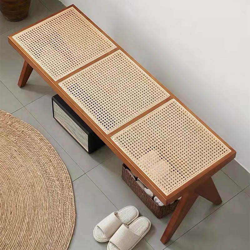 Entrada de rectángulo de asiento tropical y banco de dormitorio, 16 "W