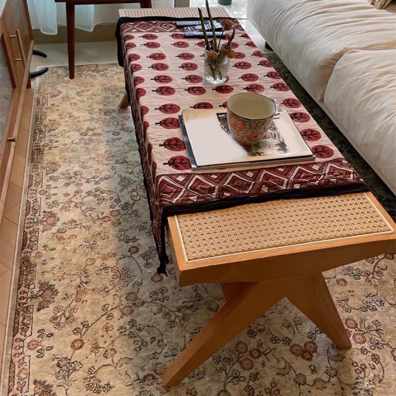 Entrada de rectángulo de asiento tropical y banco de dormitorio, 16 "W