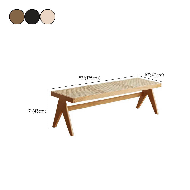 Entrada de rectángulo de asiento tropical y banco de dormitorio, 16 "W