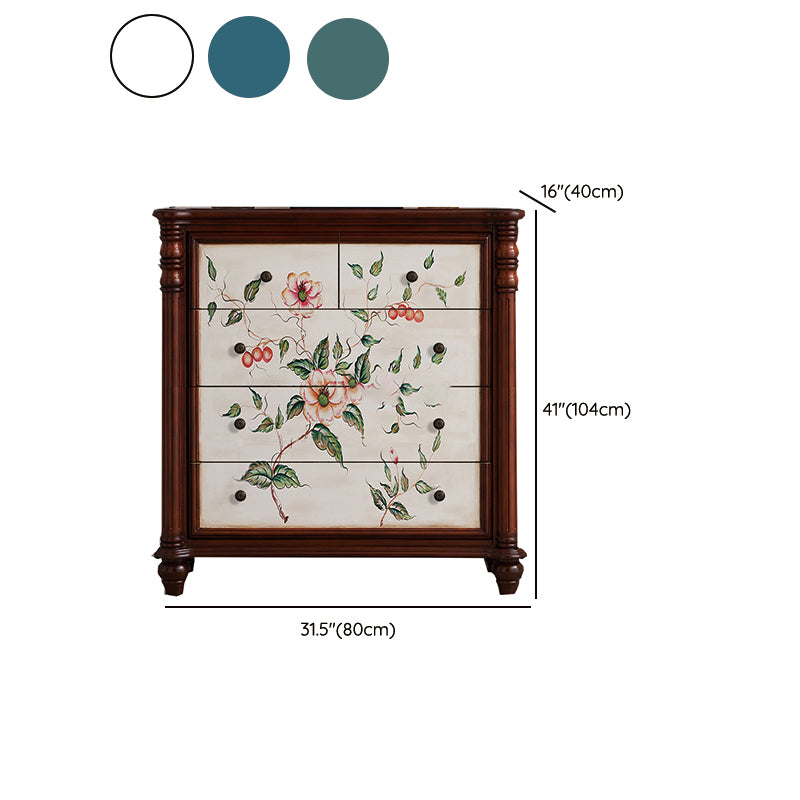 Traditional Storage Chest Dresser Solid Wood Dresser , 15.6 Inch W Clearhalo 'Bedroom Furniture' 'Dressers & Chests' 'dressers_chests' 'furn' 'furn_dressers_chests' 'Furniture' 7036160