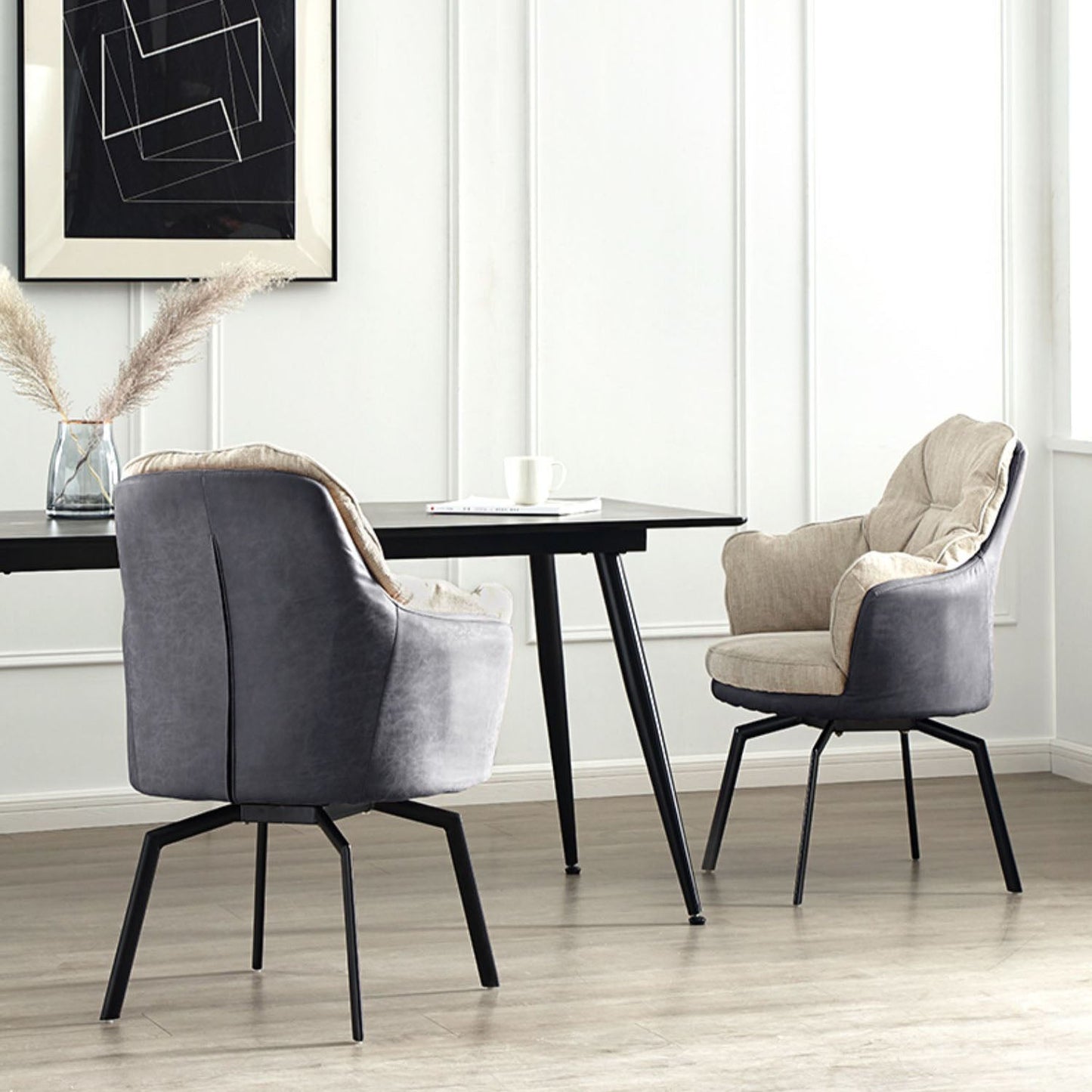 Chaise de bureau moderne sans roues sans chaise ergonomique pénible