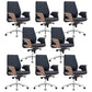 Modern Armless Office Chair Leather Adjustable Seat Height Desk Chair with Wheels 8 Piece Set Mid-Back (14-22 in.) Clearhalo 'furn' 'furn_office_chair' 'Furniture' 'Office Chairs' 'Office Furniture' 'office_chair' 7036203