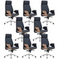 Modern Armless Office Chair Leather Adjustable Seat Height Desk Chair with Wheels 8 Piece Set High-Back (Over 22 in.) Clearhalo 'furn' 'furn_office_chair' 'Furniture' 'Office Chairs' 'Office Furniture' 'office_chair' 7036205
