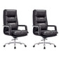 Modern Office Chair No Distressing Ergonomic Leather Desk Chair Black 2 Piece Set Clearhalo 'furn' 'furn_office_chair' 'Furniture' 'Office Chairs' 'Office Furniture' 'office_chair' 7036223