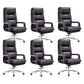 Modern Office Chair No Distressing Ergonomic Leather Desk Chair Black 6 Piece Set Clearhalo 'furn' 'furn_office_chair' 'Furniture' 'Office Chairs' 'Office Furniture' 'office_chair' 7036226